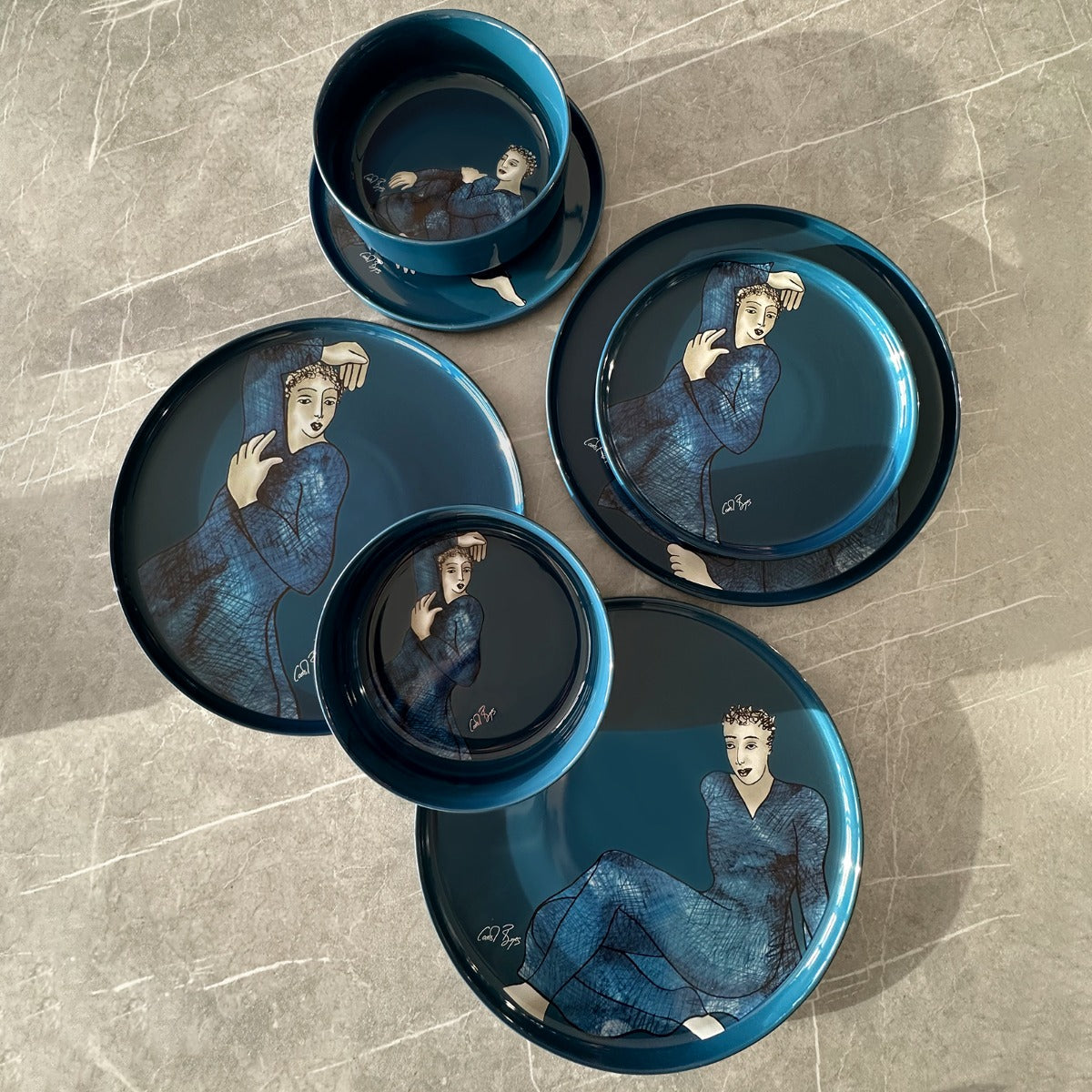 THE EVERYDAY TABLE SET - indigo blues