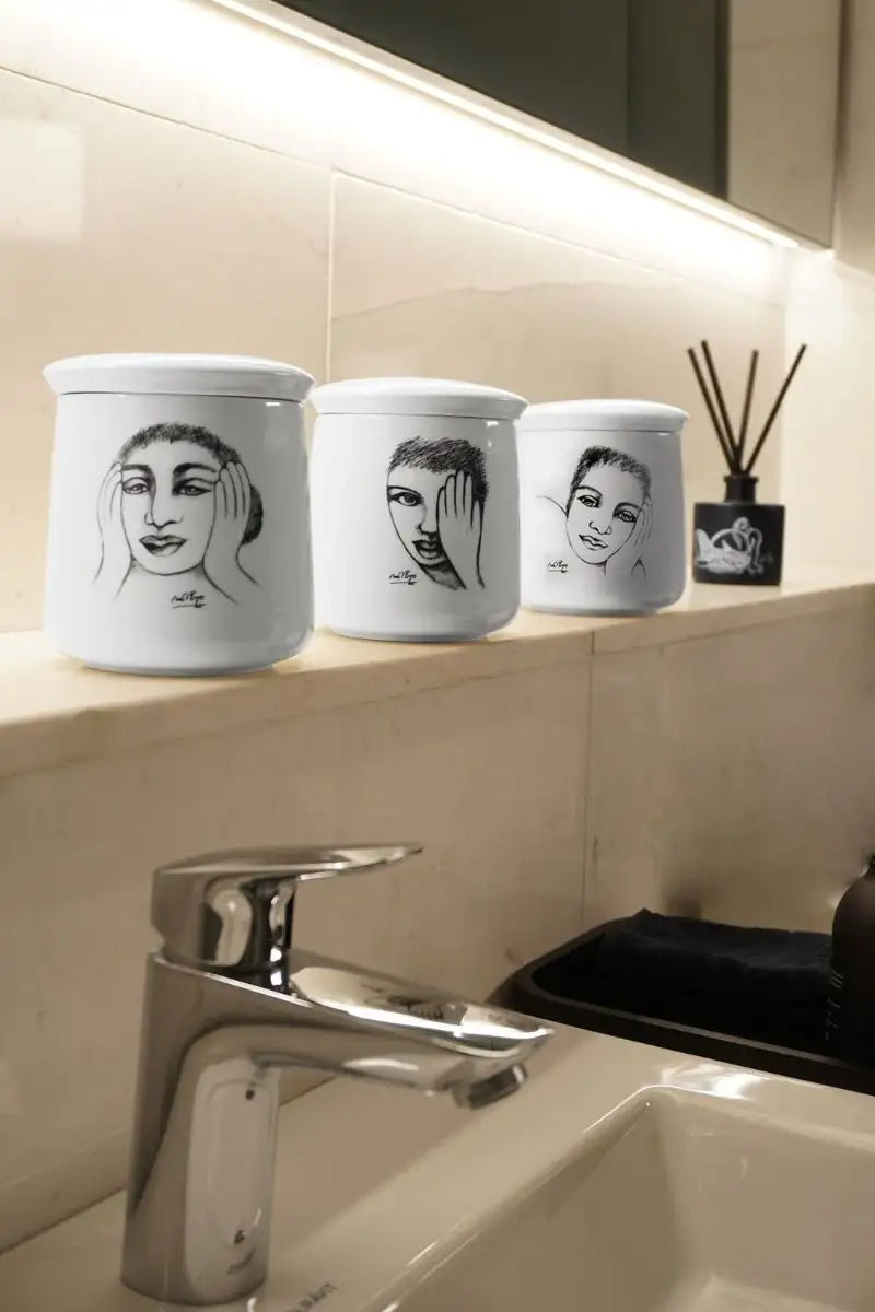 Canister Set Of 3 - Cover Girl