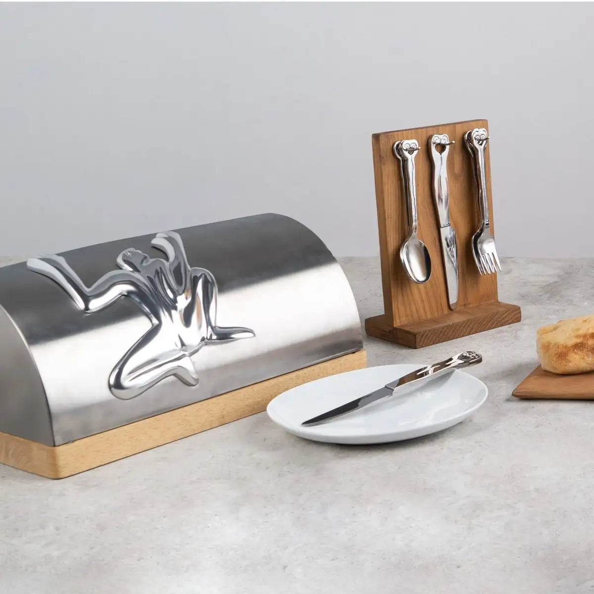 Cutlery 20Pc Set And Stand - Hanging Wave