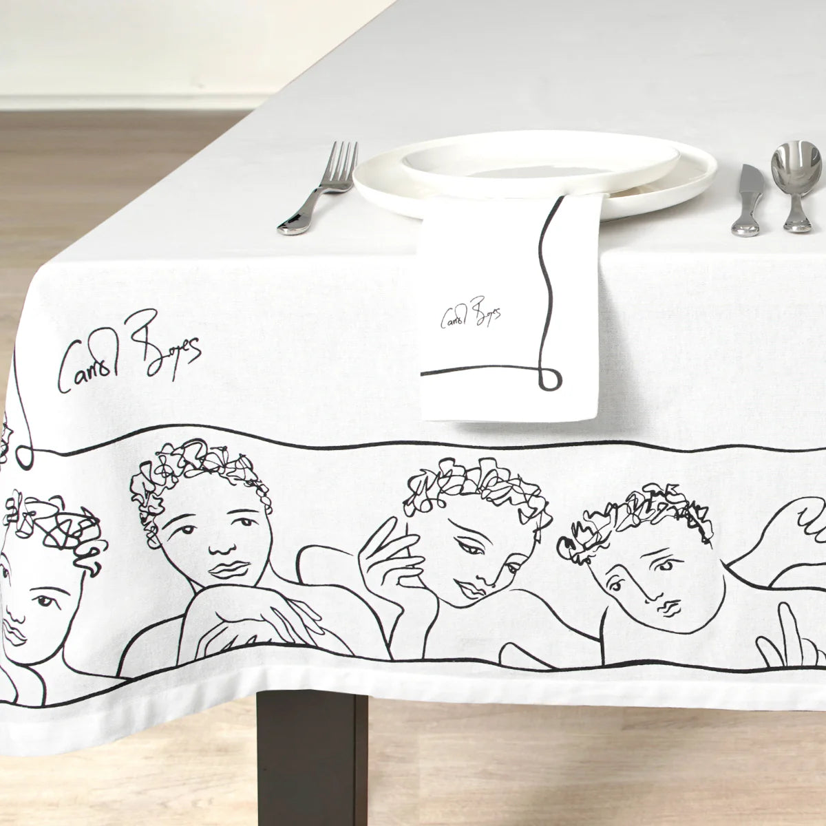 Tablecloth 160 X 240 - Well Framed - White