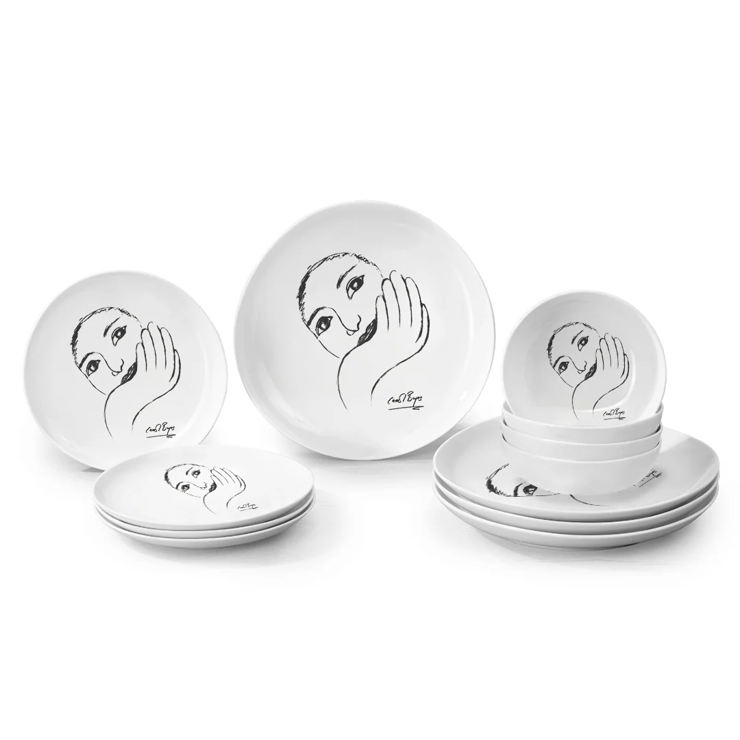 Dinnerware 12Pc Set - Face Facts