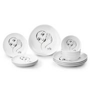 Dinnerware 12Pc Set - Face Facts