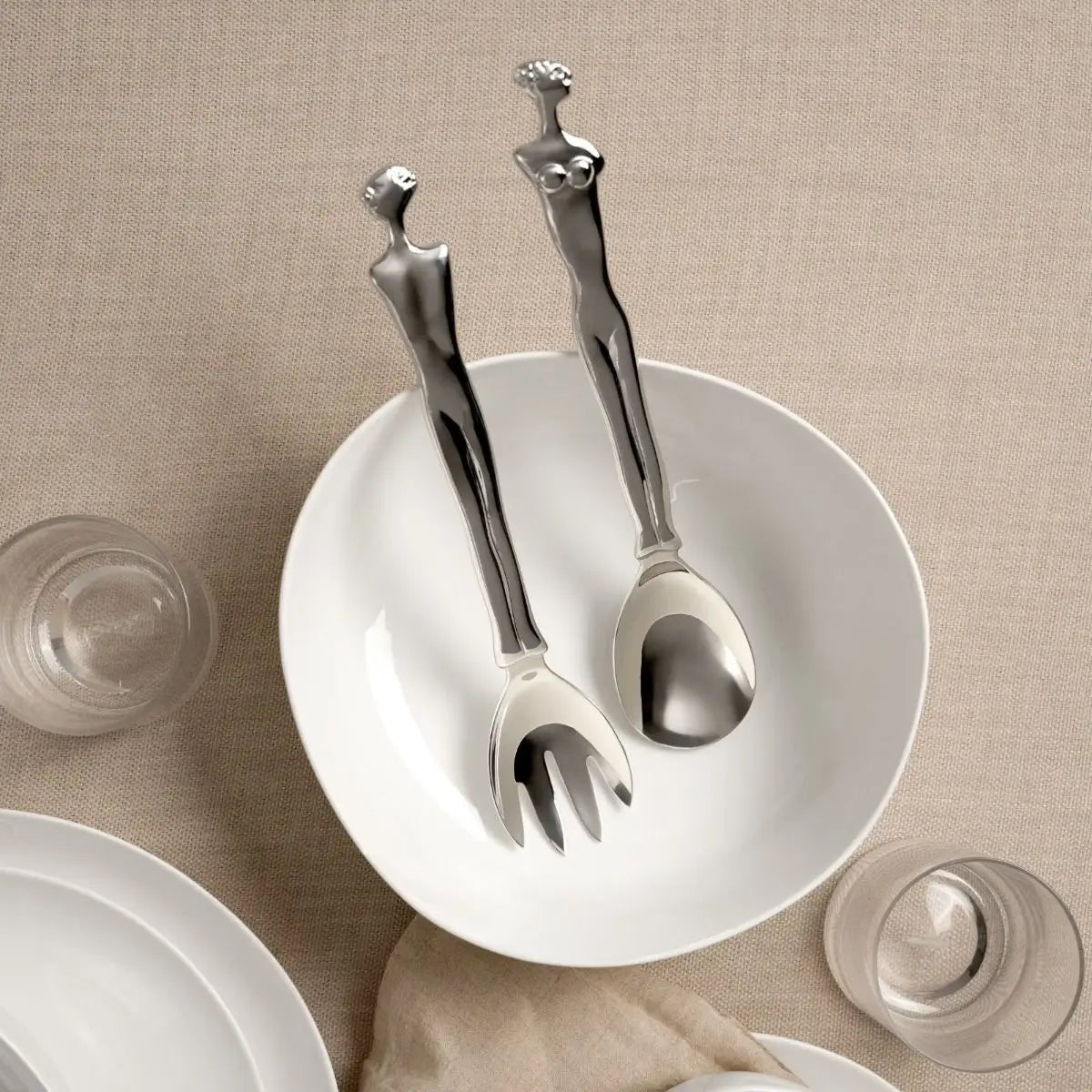 SALAD SERVERS - woman man