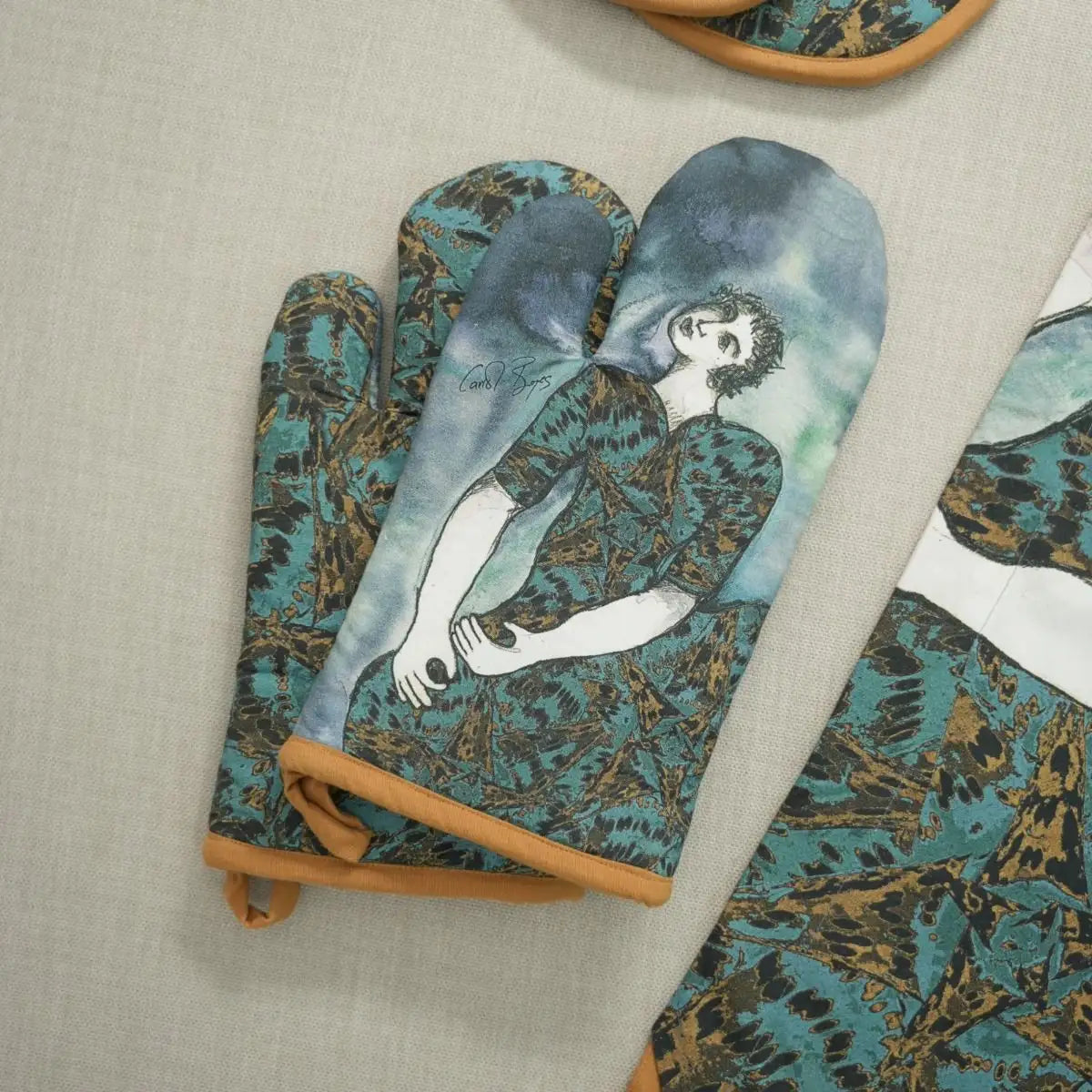 OVEN GLOVE SET OF 2 - flying high