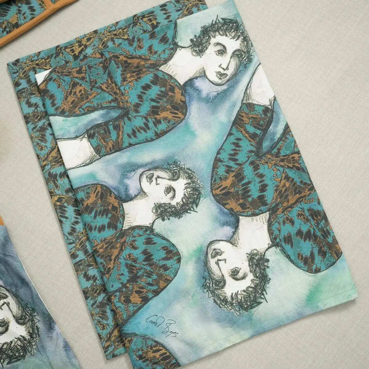TEA TOWEL SET OF 2 - flying high