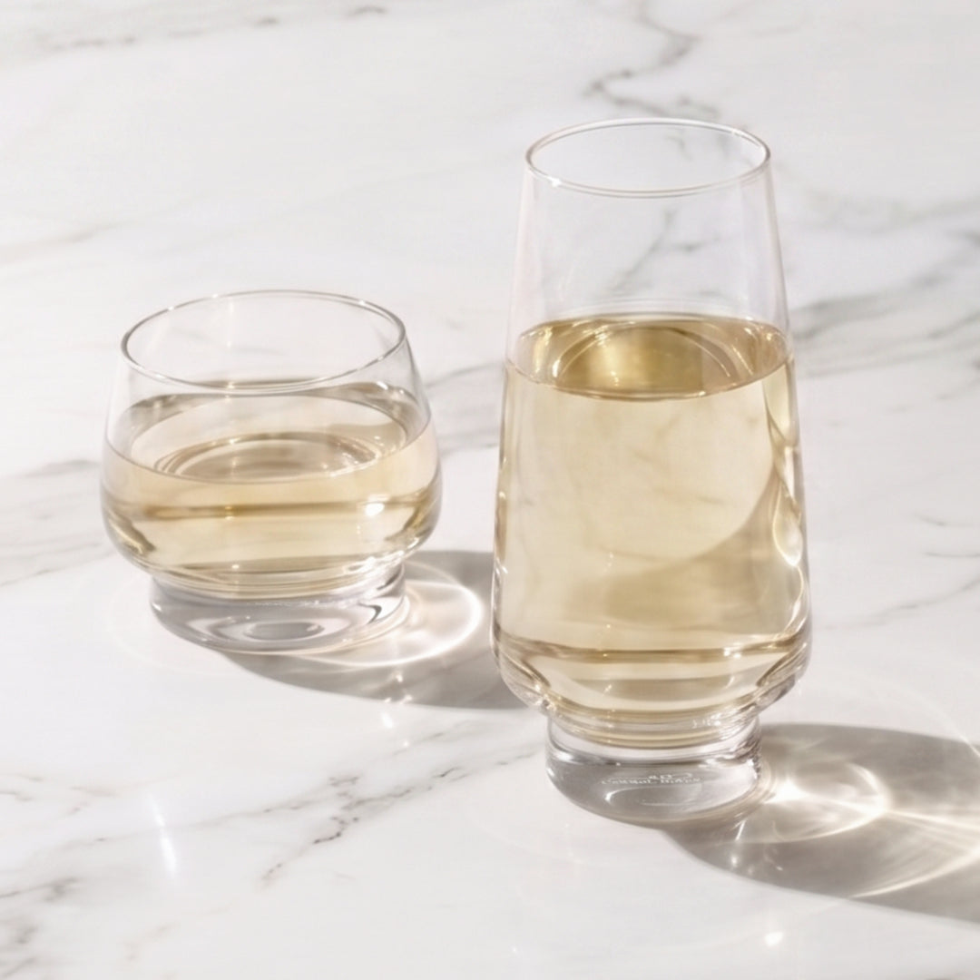 FOOTED HI BALL GLASS SET OF 4 - baobab