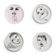 Side Plate Set Of 4 - Sketchbook Mix