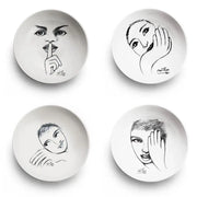 Cereal / Soup Bowl Set Of 4 - Heritage Sketchbook Mix