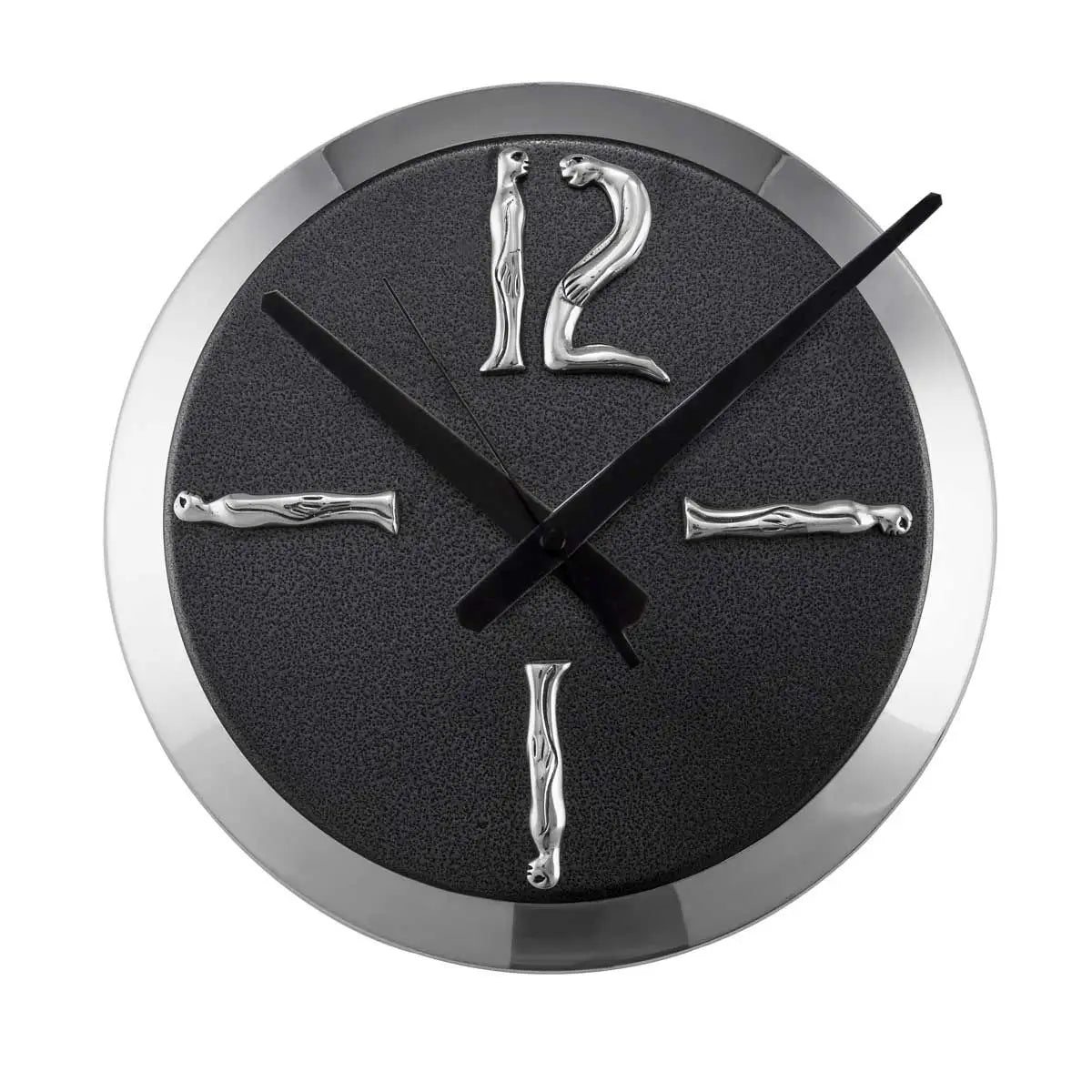 Wall Clock Large - Woman Man - Black