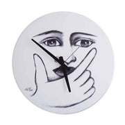 Wall Clock Large - Wait A Second - White