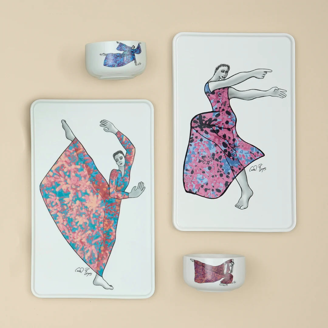 Platter Rectangle Set Of 2 - Dancer