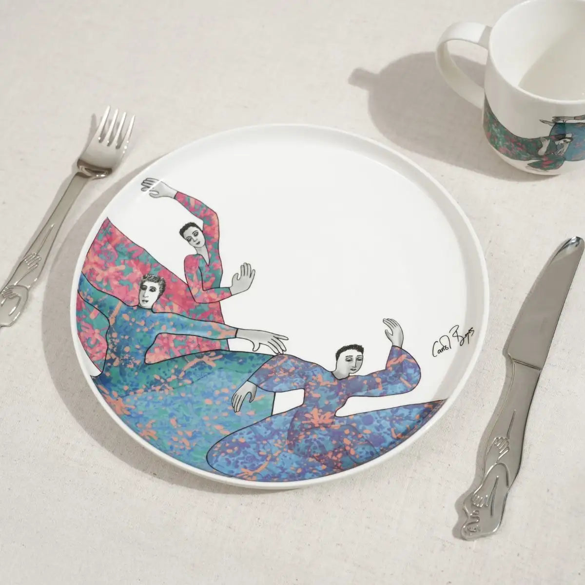 Dinner Plate Set Of 4 - Dancing Girls