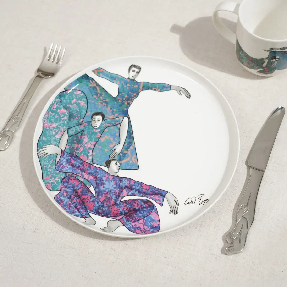 Dinner Plate Set Of 4 - Dancing Girls