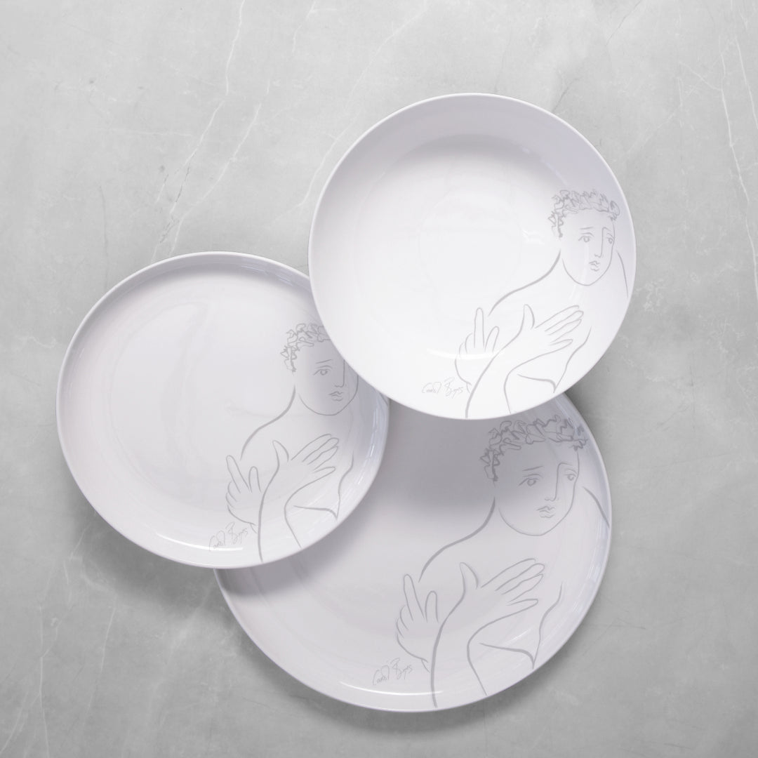 Dinnerware 12Pc Set - Sketchbook Grey