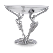 Glass Bowl And Stand - Gemini