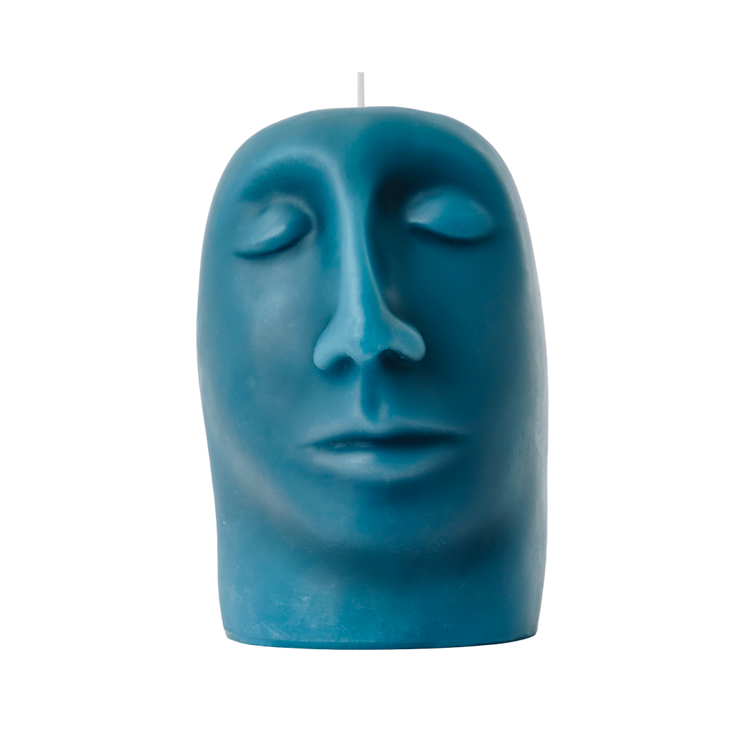 SCULPTURAL CANDLE - gleam - blue