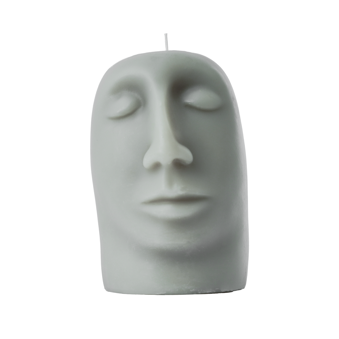 SCULPTURAL CANDLE - gleam - grey