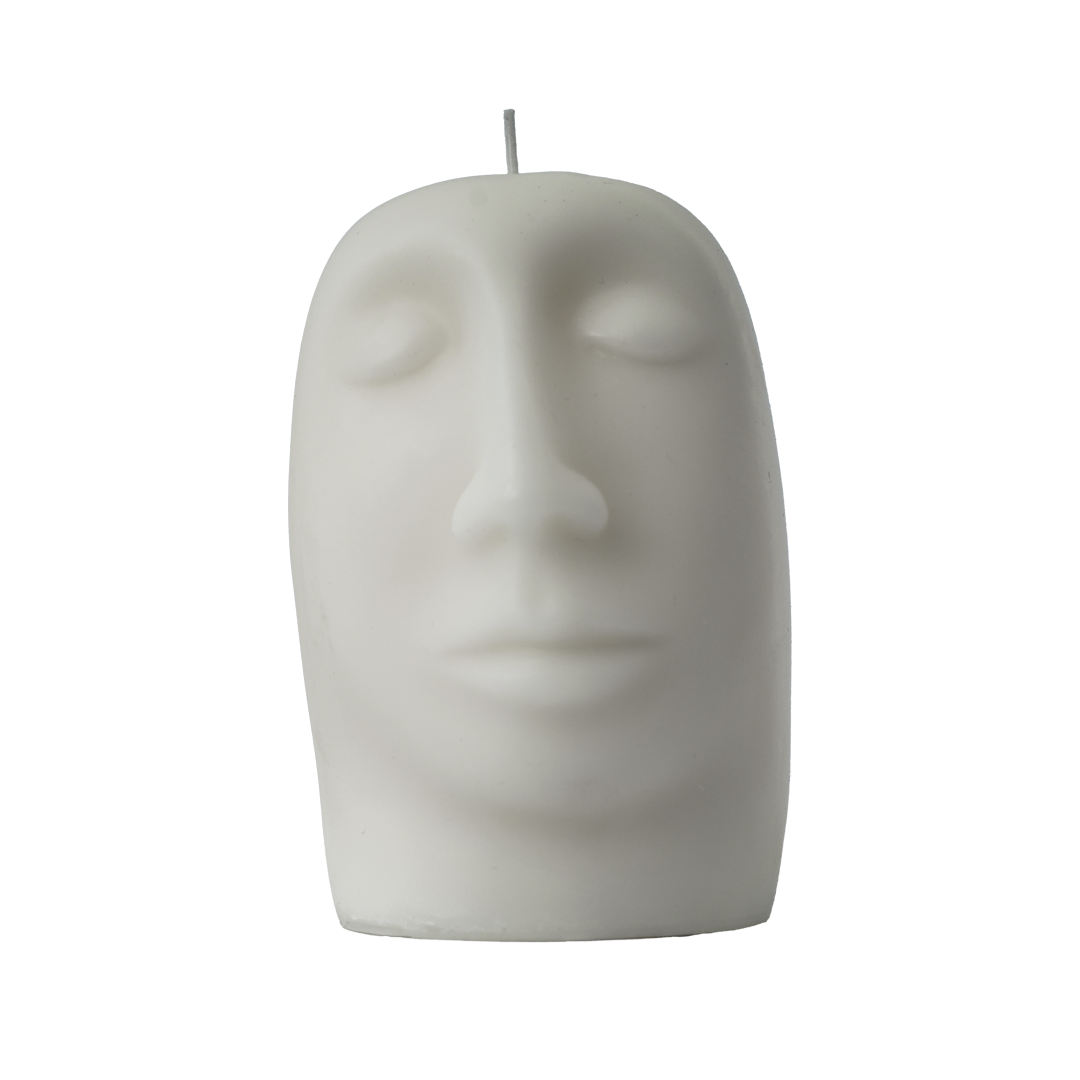 SCULPTURAL CANDLE - gleam - white