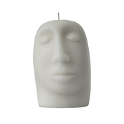 SCULPTURAL CANDLE - gleam - white
