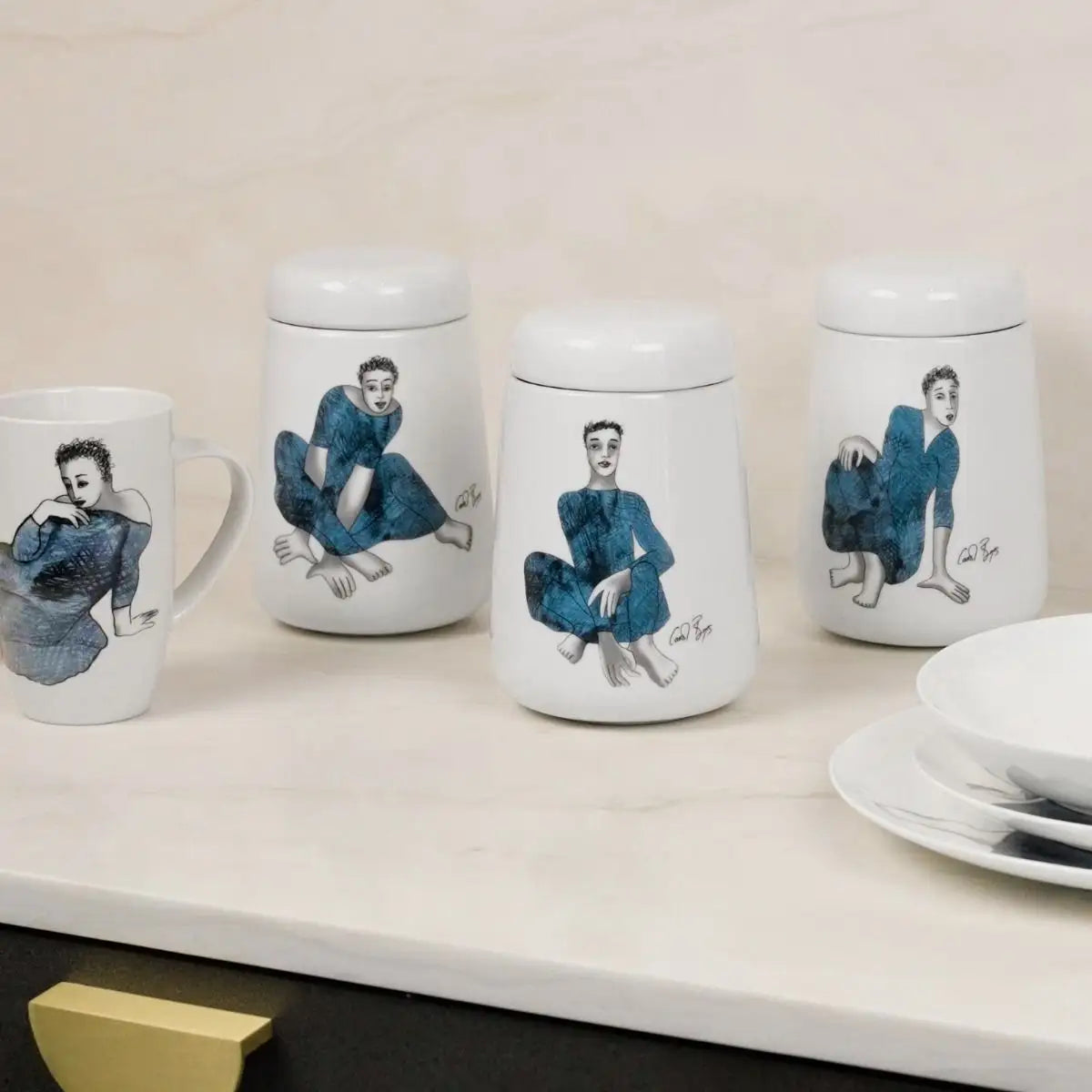 Canister Large Set Of 3 - Indigo Girls Mix
