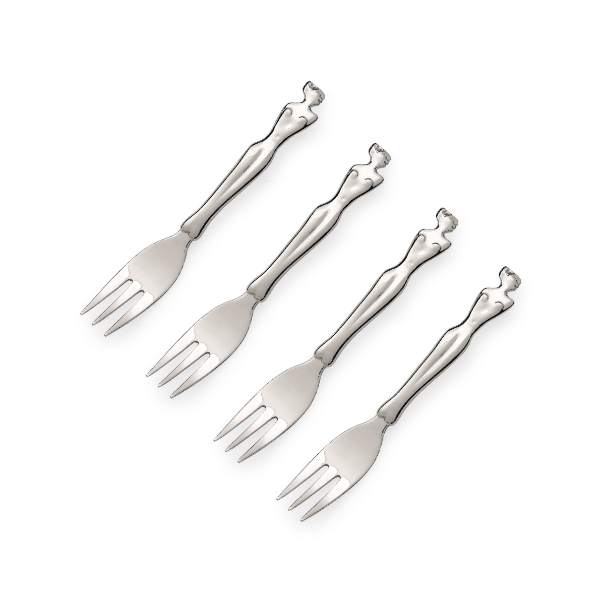 Cake Fork Set Of 4 - Woman