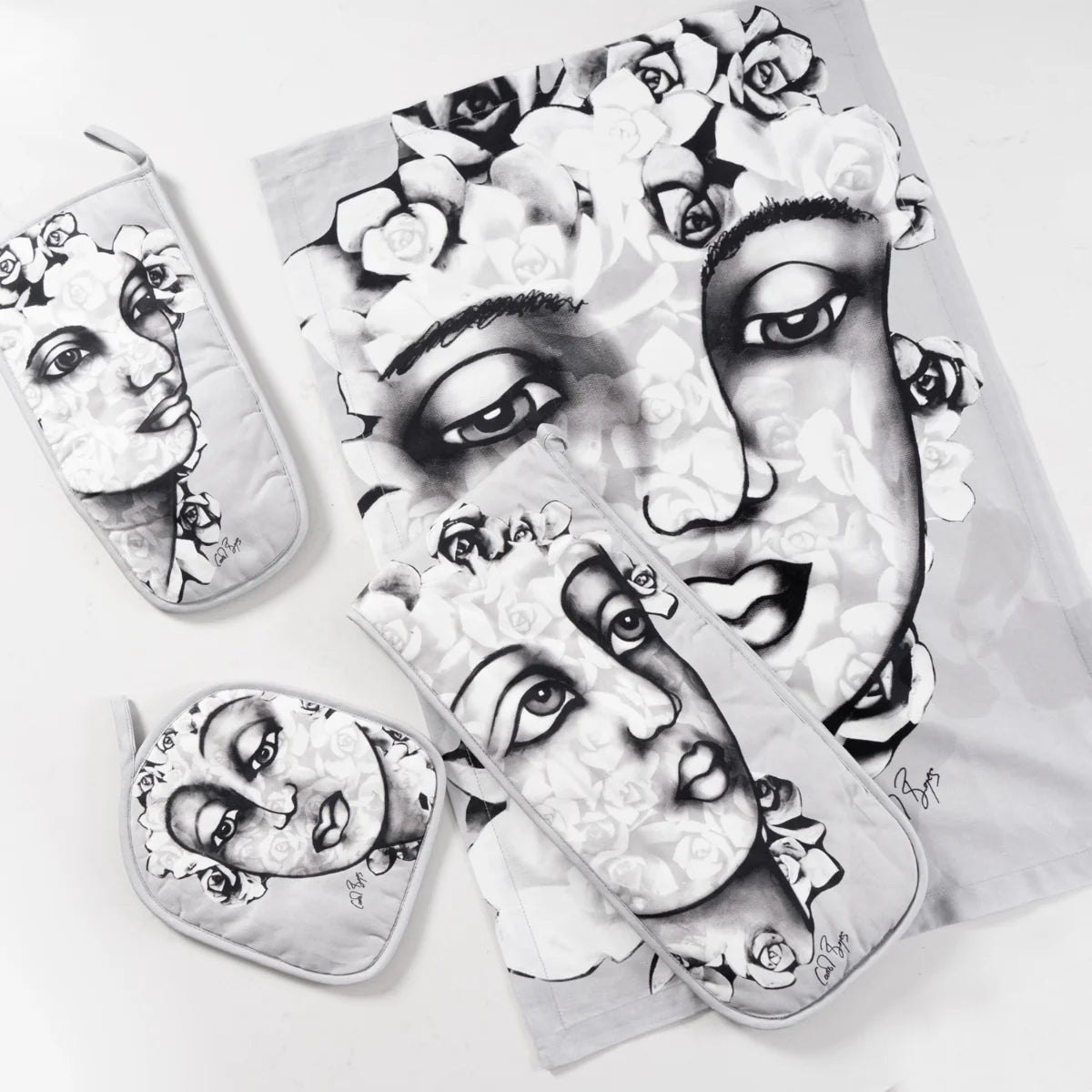 Tea Towel - Succulent Faces