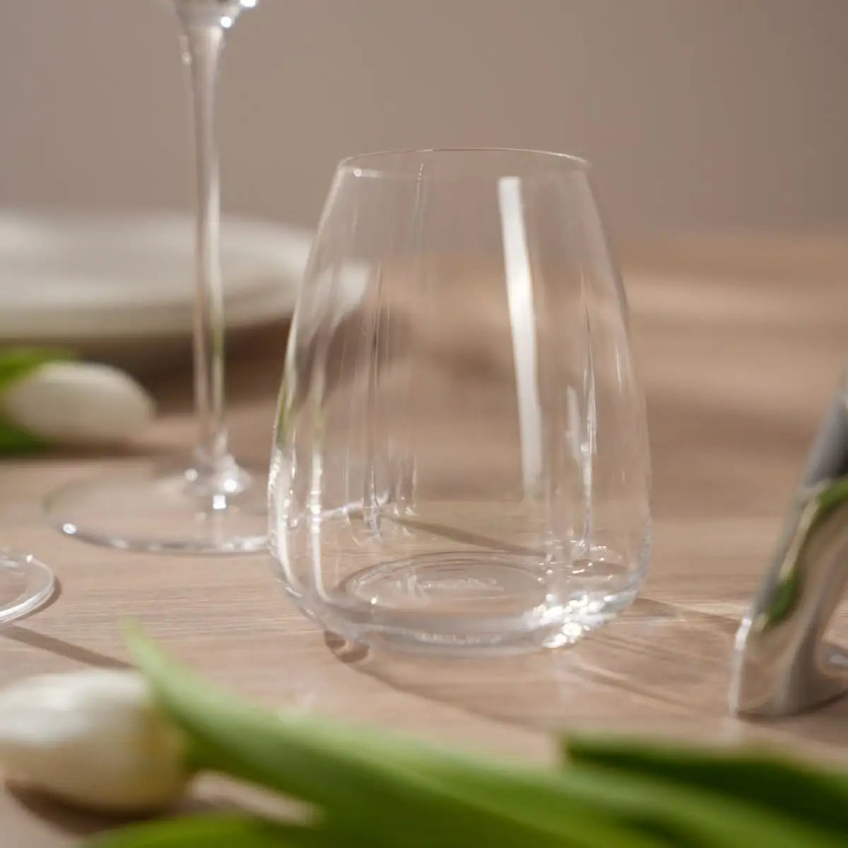 Stemless Glass Set Of 4 - Tulip