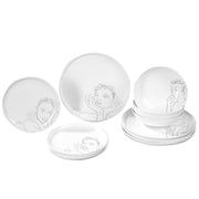 Dinnerware 12Pc Set - Sketchbook Grey