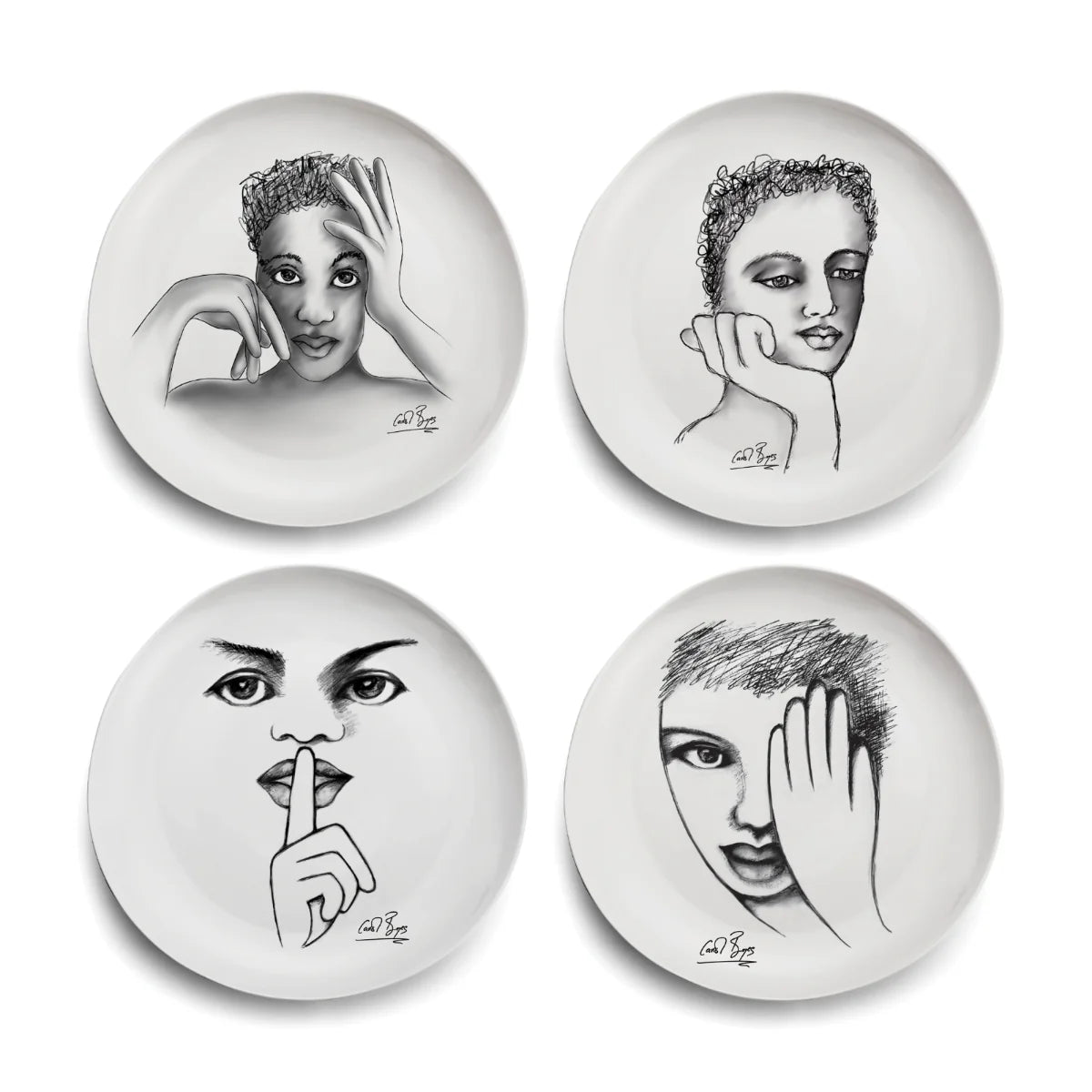 Dinner Plate Set Of 4 - Sketchbook Mix
