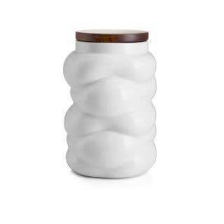 CERAMIC CANISTER WITH LID - wound up