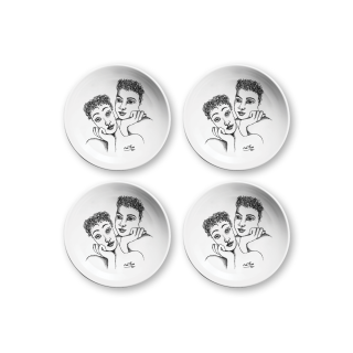 CEREAL / SOUP BOWL SET OF 4 - two of a kind