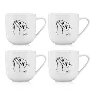 MUG SET OF 4 - just a minute!