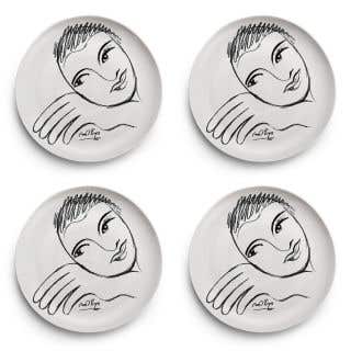 SIDE PLATE SET OF 4 - let's face it!