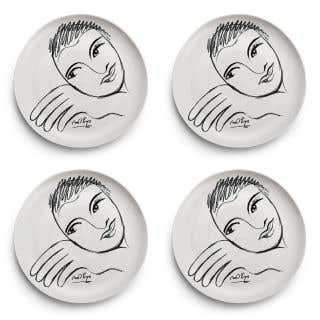 SIDE PLATE SET OF 4 - let's face it!