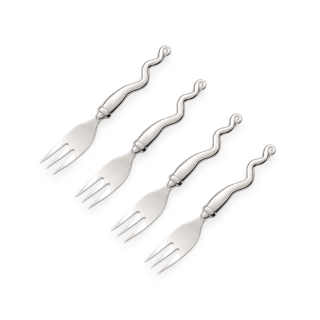 CAKE FORK SET OF 4 - wave