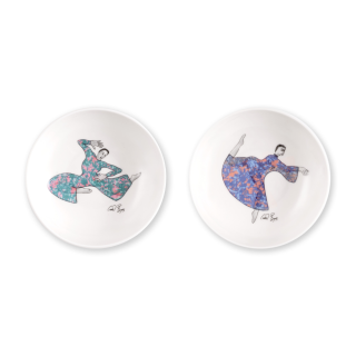 SNACK BOWL SET OF 2 - dancing girls