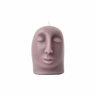 SCULPTURAL CANDLE - aglow - mauve