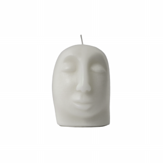 SCULPTURAL CANDLE - aglow - white