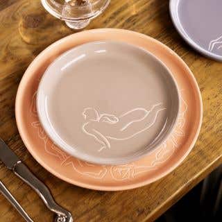 SIDE PLATE SET OF 4 - luxe loungers - mixed set