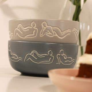 CEREAL / SOUP BOWL SET OF 4 - luxe loungers - mixed set