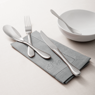 NAPKIN SET OF 4 - signature grey