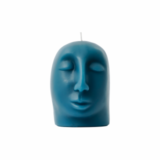 SCULPTURAL CANDLE - aglow - blue