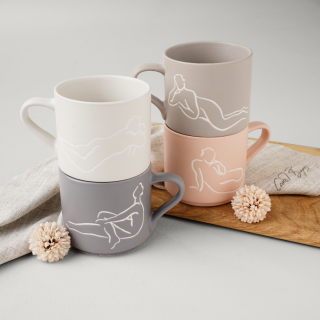 STACKABLE MUG SET OF 4 - luxe loungers