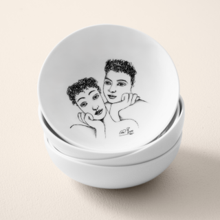 CEREAL / SOUP BOWL SET OF 4 - two of a kind