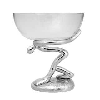 GLASS BOWL AND STAND - atlas