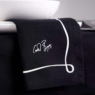 NAPKIN SET OF 4 - well framed - black