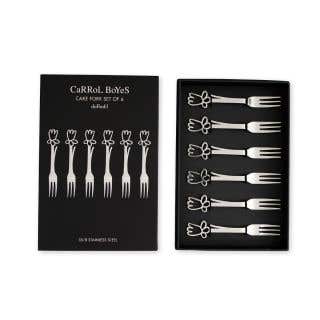 CAKE FORK SET OF 6 - daffodil