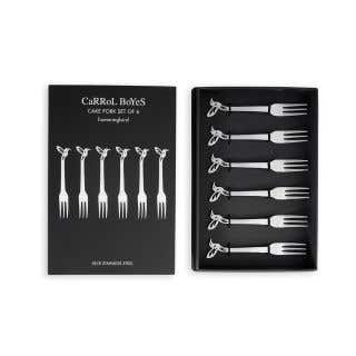 CAKE FORK SET OF 6 - hummingbird