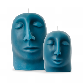 SCULPTURAL CANDLE SET - blue