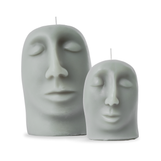 SCULPTURAL CANDLE SET - grey